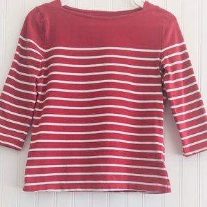 Women's red stripe tee size small